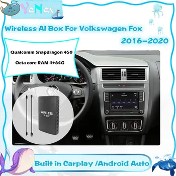 Android CarPlay Traadita AI Kasti Volkswagen Fox 2016-2020 Qualcomm Auto Smart Box Plug and Play Google, YouTube, Netflix Video