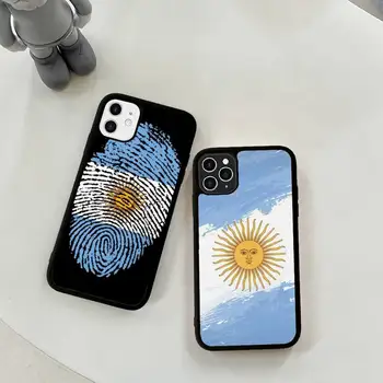 Argentina Lipu Telefoni Juhul Silikoon ja PC+TPU Case for iPhone 11 12 13 Pro Max 8 7 6 Pluss X SE XR Raske Fundas