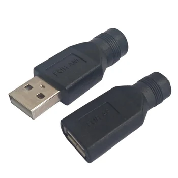 Naine Jack-USB 2.0 Male Pistik-Pesa 5V DC Pistikud Pistiku Adapter Sülearvuti 5.5*2.1 mm Converter Sülearvuti DIY