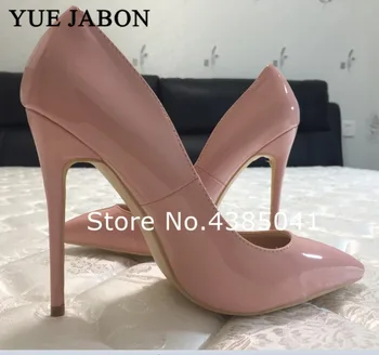 YUE JABON pulm kingad pruut 2019 väga seksikas naiste roosad kõrge kontsaga kingad, pikad varba pool kleit pumbad 8 10 12cm stiletto kontsad
