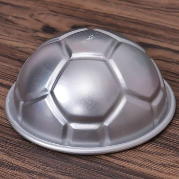 6 Tk Mini Soccer Ball Koogivormi,Alumiinium Cupcake Küpsetamine Kausikestes,Pool Kera Kuju Šokolaadi Puding Väike Hallitus Kaunistus 2