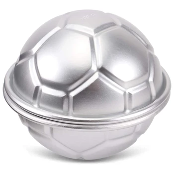 6 Tk Mini Soccer Ball Koogivormi,Alumiinium Cupcake Küpsetamine Kausikestes,Pool Kera Kuju Šokolaadi Puding Väike Hallitus Kaunistus 3
