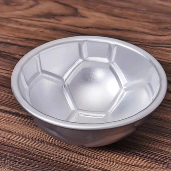 6 Tk Mini Soccer Ball Koogivormi,Alumiinium Cupcake Küpsetamine Kausikestes,Pool Kera Kuju Šokolaadi Puding Väike Hallitus Kaunistus 5