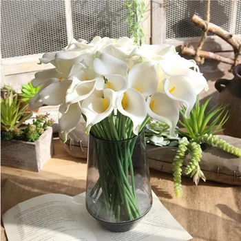 10tk Kõrge Kvaliteedi Reaalne Touch Calla Lily tehislilled Calla Lily Kimp Pulm Kimp Pruudi Kodu Kaunistamiseks Flower