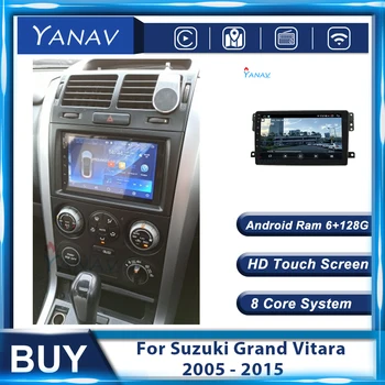 128G Android Multimeedia Mängija, GPS Navigatsioon Auto Raadio SUZUKI Grand Vitara 2005-2015 2Din Stereo Rreceiver HD Puutetundlik Ekraan