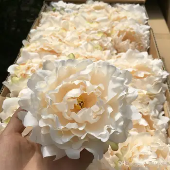 15cm Kunstlikku lille pojeng lill pojeng pulmapidu teenetemärgi asjade simulatsiooni võltsitud lill pea kodus kaunistused