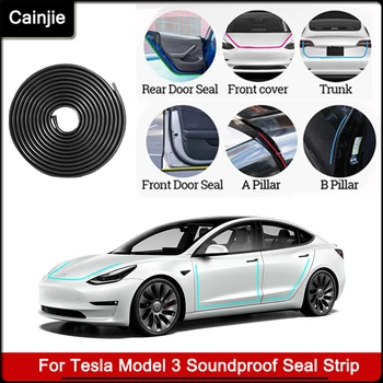2022 Uue Tihendi Riba Komplekt Tesla Model 3 Auto Uks Helikindel Kummist Ilm Eelnõu Tihendi Riba Wind Noise Reduction Tarvikud