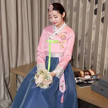 2023 korea traditsiooniliste kostüüm hanbok naine Korea palace kostüüm hanbok kleit rahvuslik tants riided staadiumis täitmiseks a284