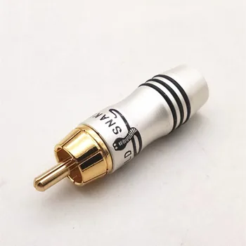 2tk/lot Madu Hea Kvaliteediga keevitus kullatud RCA Pistik RCA Male plug adapter Audio Vidiod Wire plug Connector