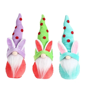 3 Tk Käsitöö Easter Bunny Doll Kevadel Lihavõtte Jänes Gnome Kaunistamiseks Peen Töö Kodus Büroo Poole