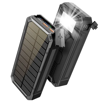 30000mAh Solar Power Bank PD18W Kiire Laadimine iPhone 12 Samsung Xiaomi Powerbank Välise Päikese Aku Veekindel Poverbank