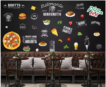 3d tapeet custom foto Kaasaegne minimalistlik lääne-restoran pizza köök tahvli instrumentaarium decor 3d-seina, seina paber muals