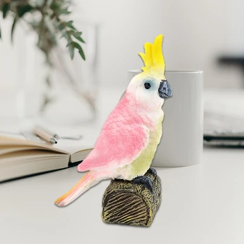 5.7 aastal Realistlik Kakaduu Replica Papagoi Figuriin Tegevus Arvandmed Loomade Mudel Interaktiivne Laud Mänguasi Koogikarpides Torukübar Korrastatakse Mänguasi