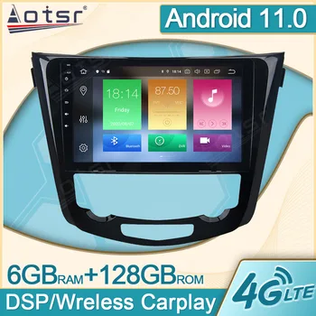 6+128G Android 11.0 Multimeedia autoraadio Mängija Nissan QASHQAI, X-trail 2014 - 2019 GPS Navi Video Carplay DVD juhtseade DPS