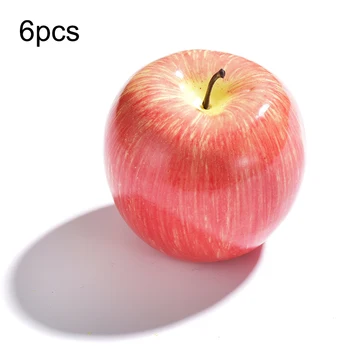 6tk/set Simulatsiooni Puu-Kunstlik Punased Õunad/Rohelised Õunad/Pirnid Võltsitud Kodu Köögi Kapis Teenetemärgi Ornament Käsitöö