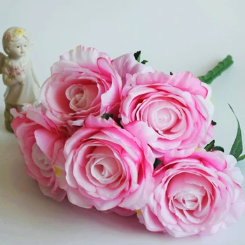 7 Heads-Rose Pulmad Kimp Simulatsiooni Silk Flower tehislilled Kodu Pulmapidu Teenetemärgi DIY Flower Arrangement
