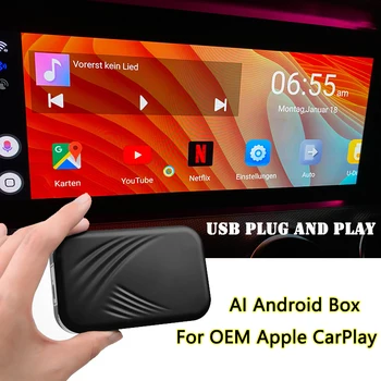 AI CarPlay Video Box Android Meelelahutus 4+64G Mirrorlink AUDI Porsche Volkswagen Chery Mercedes Hyundai Volvo, Ford Sync 3