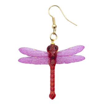 Ainulaadsed kõrvarõngad Ühe psühhedeelne õnnelik dragonfly putukate ripats, Kõrvarõngas kingitus tüdrukud korea kõrvarõngad diy DIY tarvikud