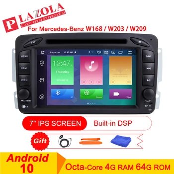 Android 10 Auto Stereo Multimeedia Mängija, Navigatsiooni GPS-Mercedes-Benz A-W168 W203 W209 C209 W463 Viana W639 DSP WIFI CarPlay