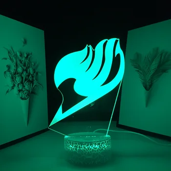 Anime Muinasjuttude Loge eest Magamistuba Decor Sünnipäeva Kingitus Nightlight Tabel Lamp Muinasjuttude 3D LED Night Light