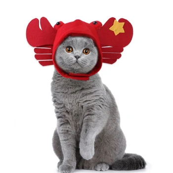 Armas Lemmikloom Müts Halloween Punase Krabi Müts koer Koer Kass Müts, Kleit up Headdress Cosplay Kostüüm Dekoratiivsed