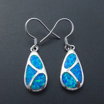 Best Selling Blue Fire Opal Kõrvarõngas Ehted puhtast vasest Ehted Pikk Langus, Naistel Kivi