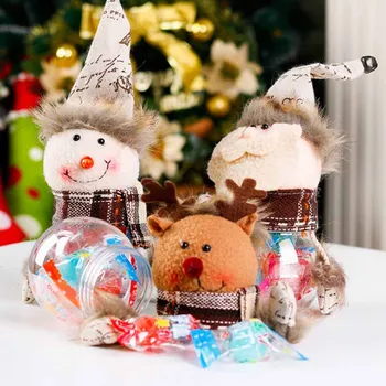Christmas Candy Jar Lapsed Desktop Koju Poole Jõulud Jõuluvana Kingikoti /Lumememm/Elk Kuuseehted