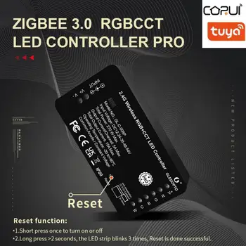 CORUI Tuya Smart Zigbee Reset Nuppu Smart LED Riba, Kontroller RGBCCT RGBW WWCW Dimmer Pro Toetada SmartThings Smart Elu App