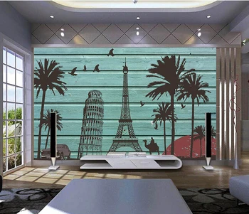 Custom 3D murals,Euroopa stiilis Retro puidust de papel parede,hotelli kohvikus elutoas diivan ja TV seina, magamistoas 3d tapeet