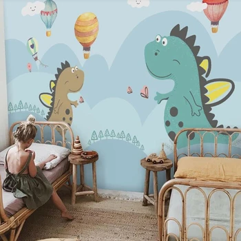 Custom de papel parede infantil, baby dinosaur pannoo jaoks magamistuba diivan-TV taust teenetemärgi veekindel tapeet