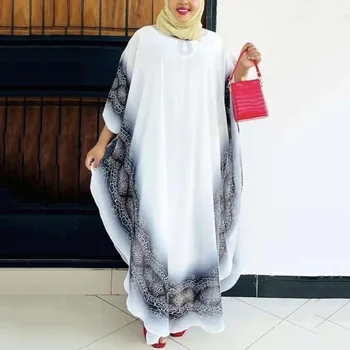 Fashion Muslim Kleidid Naistele 2022 Lahti Batwing Varrukas Kaeluse ümber Põranda Pikkus Elegantne Õhtu Poole Õhtusöök Vestidos Mujer