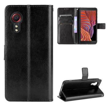 Flip Rahakott PU Leather Case for Samsung Galaxy Xcover 5/Galaxy Xcover 4 4S Pro Mobiiltelefoni Juhul kaetakse Kaardi Pesa Omanikud