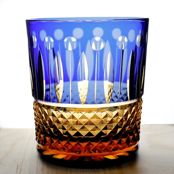 Jaapani Edo Kiriko Joomine Klaasi Vanamoodne, Crystal Whisky Cup Viina Bourbon Küljest Lõigatud Kokteili Klaas Kinkekarbis