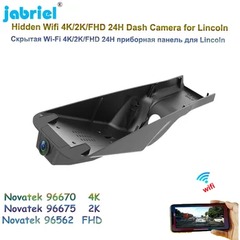 Jabriel 4K 2K Car DVR videosalvesti UHD 2160P WiFi Peidetud 24H Parkimine Jälgida Kriips Cam Kaamera Lincoln Continental 2017-2022