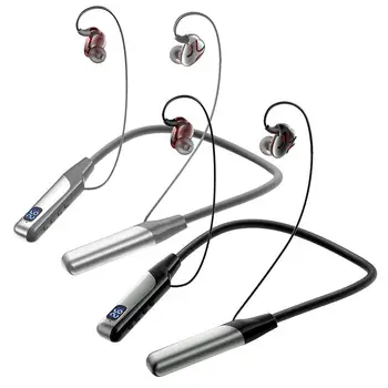 Juhtmeta Kõrvaklapid Bluetooth5.3 Kaelus Kõrvaklapid Mängude Võimsus Ekraan HIFI Headset H6 Earbuds Koos Mic Toeta TF Kaart 0