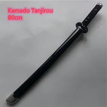 Kimetsu no Yaiba Mõõk Relva Demon Slayer Kamado Tanjirou Cosplay Mõõga 1:1 Anime Ninja Nuga puidust mänguasi 80cm