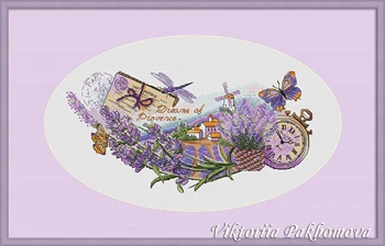 Lavendel kodu unistus 39-24 Loendatud ristpistes ristpistes Komplektid Tikandid Näputöö Komplekti