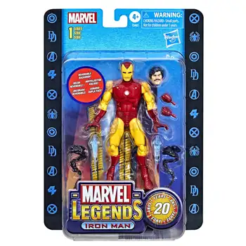 Marvel Legends Retro Rippuvad Kaardi Seeria Iron Man Liigesed Liikuvad 6-tolli Mudel, Mänguasjad, Laste Sünnipäev Kingitused