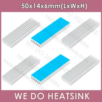 ME EI HEATSINK 50x14x6mm Ilma või Koos Thermal Pad Alumiinium Hõbe Heatsink Külmik Raidator