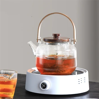 Mini electric keraamika ahi väike tea maker klaasist potti, keev vesi tee jaoks väike induktsiooni pliit