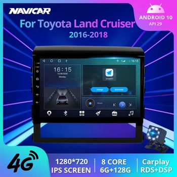 NAVICAR 2Din Android10 Auto Raadio Toyota Land Cruiser LC200 2016-2018 GPS Navigation Stereo Vastuvõtja Auto Dadio Auto Video IGO