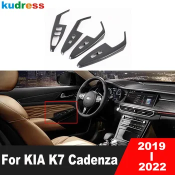Näiteks KIA K7 Cadenza 2019 2020 2021 2022 Carbon Fiber Auto Akna Tõstuki Lüliti Nupp Paneeli Katta Vormimise Sisekujundus sisustuselemendid