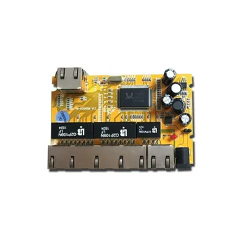 OEM/ODM RTL8367 6-port 10/100/1000Mbps gigabit ethernet switch module PCB Tööstus OEM/ODM 6 Porti 10/100/1000M realtek PCBA