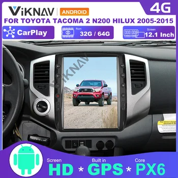 PX6 12.1 tolline Android autoraadio TOYOTA Tacoma 2 N200 Hilux 2005-2015 Koos ekraaniga DVD multimeedia GPS navigation auto stereo