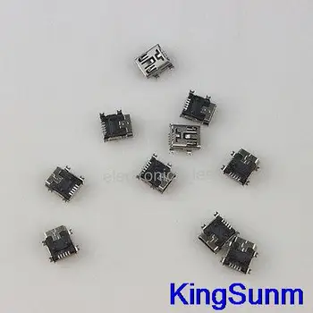 Tasuta Kohaletoimetamine 100tk 5 Pin Emane Mini B-Tüüpi USB-SMD