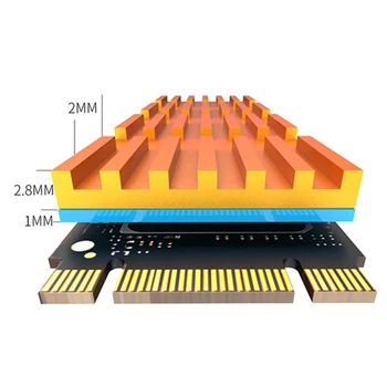 Universaalne M. 2 Heatsink NGFF NVME SSD Heatsink Külmik soojushajutamise Jahutus Radiaator jahutusradiaator Soojuse Soojusenergia tampoonid PCI-E SSD