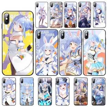 Usada Pekora Hololive anime Klaas telefon case For iphone 13 Pro Max iphone 12 11 Pro Max XS-XR-X 8 7 Pluss SE2 Juhul