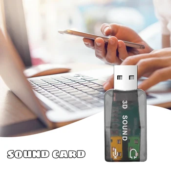 USB helikaardi 3,5 mm Mikrofon, Kõrvaklappide Pesa Stereo 3D-Audio-Adapter-No Välise toiteallika Vaja H-parim