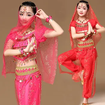 Uued Lapsed, Bollywood, India Kõhutants Kostüümid Set Oriental Bellydance Tüdrukud Tantsija Mündi Popp Tantsu Kostüüm Komplekt