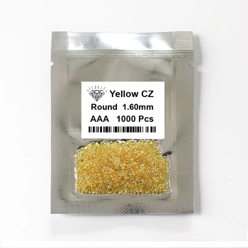 wuzhou Kõrge kvaliteedi lahti CZ 1000pcs/kott 2mm-3mm vooru brilliant lõigatud sünteetiline tsirkoon kividega